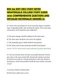 BSN 366 EXIT HESI STUDY NOTES &NewLine;NIGHTINGALE COLLEGE STUDY GUIDE &NewLine;2026 COMPREHENSIVE QUESTIONS AND &NewLine;DETAILED RATIONALES GRADED A&plus; 