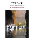 Test Bank for Foundations of Earth Science 8th Edition by Frederick Lutgens&comma; Edward Tarbuck&comma; Chapter 1-16 &vert; All Chapters