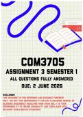 COM3705 Assignment 3 &lpar;Portfolio&rpar; Semester 1 Memo &vert; Due 2 June 2026