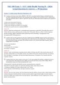 NSG 430 Adult Health Nursing II&colon; Complete Exam Bundle &lpar;Exams 1-4&rpar; &ndash; GCU &ndash; Over 400 Questions with Rationales
