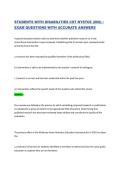 STUDENTS WITH DISABILITIES CST NYSTCE &lpar;060&rpar; &colon; EXAM QUESTIONS WITH ACCURATE ANSWERS