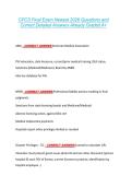CPCS Final Exam Newest 2026 Questions and &NewLine;Correct Detailed Answers Already Graded A&plus; 