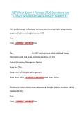 PST Mock Exam 1 Newest 2026 Questions and &NewLine;Correct Detailed Answers Already Graded A&plus; 