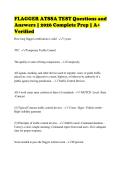 FLAGGER ATSSA TEST Questions and&NewLine;Answers &vert; 2026 Complete Prep &vert; A&plus;&NewLine;Verified