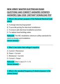 &NewLine;NEW JERSEY MASTER ELECTRICIAN EXAM QUESTIONS AND CORRECT ANSWERS