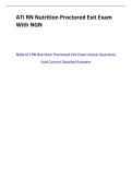 Actual ATI PN Nutrition Exam With NGN Actual Questions And Correct Detailed Answers