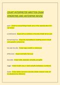 COURT INTERPRETER WRITTEN EXAM &NewLine;SYNONYMS AND ANTONYMS REVISE 