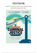 Test Bank for Introduction to Criminal Justice&colon; Systems&comma; Diversity&comma; and Change 3rd Edition &lpar;Callie Marie Rennison&comma; 2019&rpar;&comma; Chapter 1-14 &vert; All Chapters 