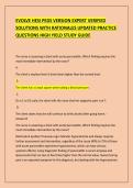 EVOLVE HESI PEDS VERSION EXPERT VERIFIED &NewLine;SOLUTIONS WITH RATIONALES UPDATED PRACTICE &NewLine;QUESTIONS HIGH YIELD STUDY GUIDE