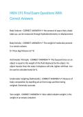 HKIN 191 Final Exam Questions With Correct Answers