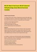 NR 507 Week 8 Final Exams NR-507 Advanced &NewLine;Pathophysiology Actual Week 8 Final Exam &NewLine;Complete