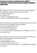 Ambulatory Care Nurse Certification Exam &lpar;ANCC&rpar; &vert; FREQUENTLY TESTED QUESTIONS WITH CORRECT ANSWERS &vert; BRAND NEW&excl;&NewLine;&NewLine;
