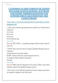 California Alarm Company Qualified Manager &lpar;ACQ&rpar; Exam Bank &vert; 250&plus; Questions with Expert-Verified Answers &vert; 2026 Latest Update