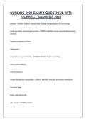 NUR 6001 Exam Questions with 100&percnt; Correct Answers &vert; Latest Version &lpar;2026&rpar; Expert Verified