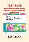 Test Bank for deWit's Medical-Surgical Nursing&colon; Concepts & Practice &lpar;4th Edition&rpar; by Stromberg &ndash; All Chapters Included -Latest Update 2026 with Verified Q&A Plus Detailed Rationales