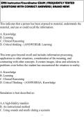 EMS Instructor&sol;Coordinator EXAM &vert; FREQUENTLY TESTED QUESTIONS WITH CORRECT ANSWERS &vert; BRAND NEW&excl;&NewLine;&NewLine;