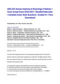 BIOL252 Human Anatomy & Physiology II Module 1 Exam Actual Exam 2026&sol;2027 &vert; Detailed Rationales &vert; Complete Exam-Style Questions &vert; Graded A&plus; &vert; Pass Guaranteed