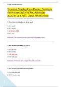 Neonatal Nursing Care Exam &vert; Questions &NewLine;And Answers With Verified Rationales  &NewLine;2026&sol;27 Qs & Ans &vert; Digital Pdf Download 