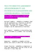 WGU C955 OBJECTIVE ASSESSMENT &NewLine;APPLIED PROBABILITY AND &NewLine;STATISTICS OA EXAM QUESTIONS AND &NewLine;ANSWERS GRADED A&plus; TEST BANK