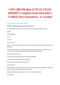 CON 1200 U06 Quiz ACTUAL EXAM 2026&sol;2027 &vert; Complete Exam-Style Q&A &vert; Verified &vert; Pass Guaranteed - A&plus; Graded
