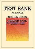TEST BANK &NewLine;CLINICAL &NewLine;GUIDELINES IN &NewLine;PRIMARY CARE &NewLine;4th Edition&comma; Hollier
