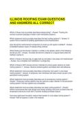 ILLINOIS ROOFING EXAM QUESTIONS AND ANSWERS ALL CORRECT 