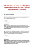 GE 5103 Quiz 1 ACTUAL EXAM 2026&sol;2027 &vert; Complete Exam-Style Q&A &vert; 100&percnt; Verified &vert; Pass Guaranteed - A&plus; Graded