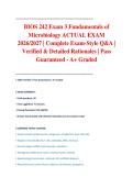 BIOS 242 Exam 3 Fundamentals of Microbiology ACTUAL EXAM 2026&sol;2027 &vert; Complete Exam-Style Q&A &vert; Verified & Detailed Rationales &vert; Pass Guaranteed - A&plus; Graded