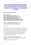 WGU C175&sol;D426 Data Management Foundations OA Actual Exam 2026&sol;2027 &vert; Detailed Rationales &vert; Complete Exam-Style Questions &vert; Pass Guaranteed &ndash; A&plus; Graded