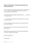 Chapter 10&colon; Drug Education &ndash; Substance Awareness&comma; Effects&comma; and Prevention Study Guide