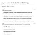 Drug Exam 3 &ndash; Substance Abuse&comma; Drug Classification&comma; and Effects Study Guide
