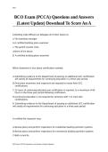 BCO Exam &lpar;PCCA&rpar; Questions and Answers &lpar;Latest Update&rpar;