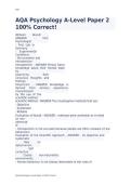 AQA Psychology A-Level Paper 2 100 Correct&period;
