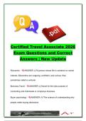 Certified Travel Associate &lpar;CTA&rpar; 2026 Exam Study Guide &vert; 500&plus; Travel Industry Exam Questions and Correct Answers on Tourism Geography&comma; Travel Sales&comma; Customer Service&comma; Travel Insurance & CRS Systems