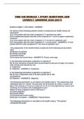 CMN 548 MODULE 1 STUDY QUESTIONS AND CORRECT ANSWERS 2026-2027&excl;&excl;