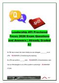 ATI LEADERSHIP EXAM COMPLETE PACKAGE DEAL