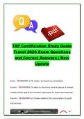 TAP Certification Study Guide Travel 2026 Exam Questions and Answers &vert; 250&plus; Tourism Industry Practice Questions on Leisure Tourism&comma; Business Tourism&comma; Package Holidays&comma; Marketing Mix & Travel Operations