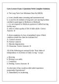 Gero Lecture Exam 1 Questions With Complete Solutions
