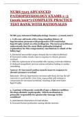 NURS 5315 ADVANCED PATHOPHYSIOLOGY EXAMS 1&ndash;5 &lpar;2026&sol;2027&rpar; COMPLETE PRACTICE TEST BANK WITH RATIONALES