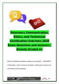 Veterinary Communication&comma; Ethics&comma; and Technician Certification 2026 Study Guide &vert; 200&plus; Veterinary Exam Questions and Answers on Client Communication&comma; Ethics&comma; History Taking&comma; Veterinary Law & LVT Certification &vert; Veterinary Technician