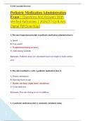 Pediatric Medication Administration &NewLine;Exam &vert; Questions And Answers With &NewLine;Verified Rationales &vert; 2026&sol;27 Qs & Ans  &NewLine;Digital Pdf Download 