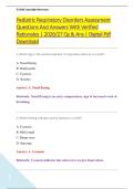 Pediatric Respiratory Disorders Assessment  &NewLine;Questions And Answers With Verified &NewLine;Rationales &vert; 2026&sol;27 Qs & Ans &vert; Digital Pdf &NewLine;Download