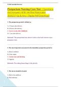 Postpartum Nursing Care Test &vert; Questions &NewLine;And Answers With Verified Rationales  &NewLine;2026&sol;27 Qs & Ans &vert; Digital Pdf Download 