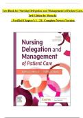 Nursing Delegation and Management of Patient Care 3rd Edition Motacki Test Bank Q&A