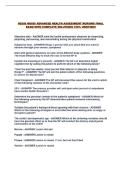 REGIS NU650 ADVANCED HEALTH ASSESSMENT NURSING FINAL EXAM WITH COMPLETE SOLUTIONS 100&percnt; VERIFIED&excl;&excl;