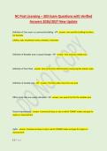 NC Post Licensing &ndash; 303 Exam Questions with Verified &NewLine;Answers 2026&sol;2027 New Update 