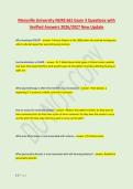 Maryville University NURS 661 Exam 3 Questions with &NewLine;Verified Answers 2026&sol;2027 New Update 