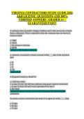 VIRGINIA CONTRACTORS STUDY GUIDE 2026 A&B LICENSE &vert; QUESTIONS AND 100&percnt; VERIFIED ANSWERS &vert; GRADED A&plus; &vert; GUARANTEED PASS&excl;&excl;