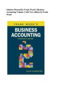Solution Manual for Frank Wood&rsquo;s Business Accounting Volume 2 14th Edition