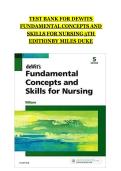 TEST BANK FOR DEWITS&NewLine;FUNDAMENTAL CONCEPTS AND&NewLine;SKILLS FOR NURSING 5TH&NewLine;EDITIONBY MILES DUKE